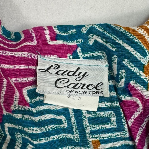 Lady Carol 2 Piece Midi Shift Dress Pattern Jacket Womens Sz 14 Art To Wear Vtg - Picture 3 of 16